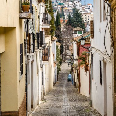 Tipik mimari Granada, Andalusia, Güney İspanya