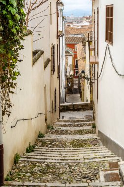 Tipik mimari Granada, Andalusia, Güney İspanya