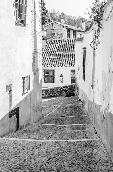 Dettaglio Architettonico Granada Andalusia Spagna Meridionale Immagine Bianco Nero — Foto Stock