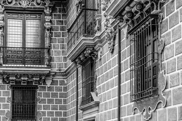 グラナダ アンダルシア スペイン南部 黒と白のイメージの建築ディテール — ストック写真