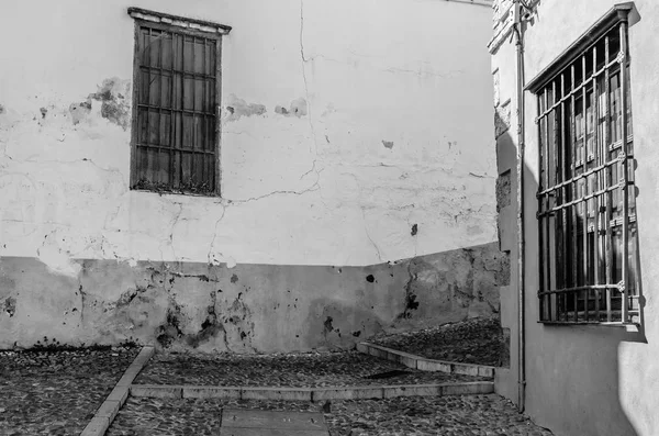 Imagem Preto Branco Arquitetura Granada Andaluzia Sul Espanha — Fotografia de Stock