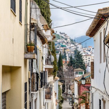 Tipik mimari Granada, Andalusia, Güney İspanya
