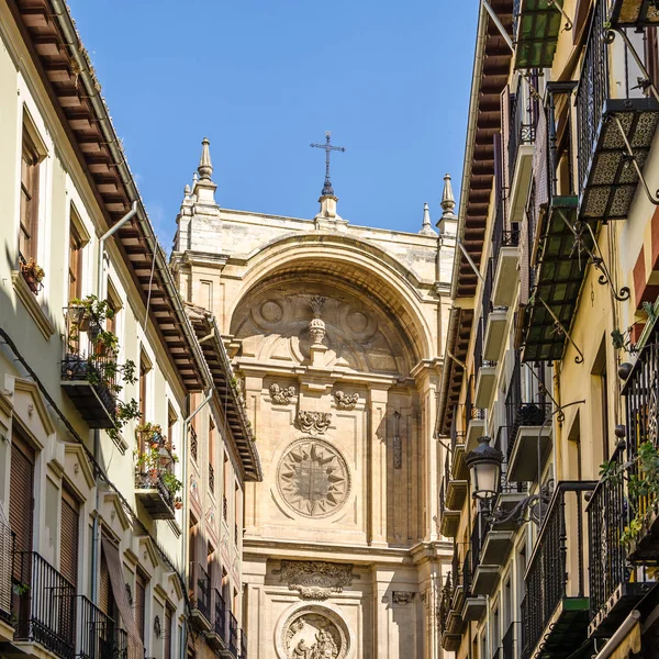 Architectonische Details Van Kathedraal Van Granada Andalusië Zuid Spanje — Stockfoto
