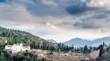 Kentsel peyzaj, Granada şehir görünümü, Andalusia, Güney İspanya