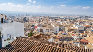 Kentsel peyzaj, Granada şehir görünümü, Andalusia, Güney İspanya