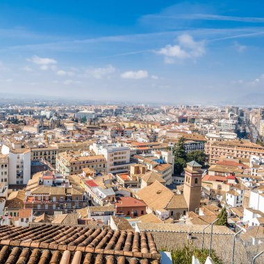 Kentsel peyzaj, Granada şehir görünümü, Andalusia, Güney İspanya