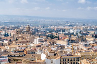 Kentsel peyzaj, Granada şehir görünümü, Andalusia, Güney İspanya