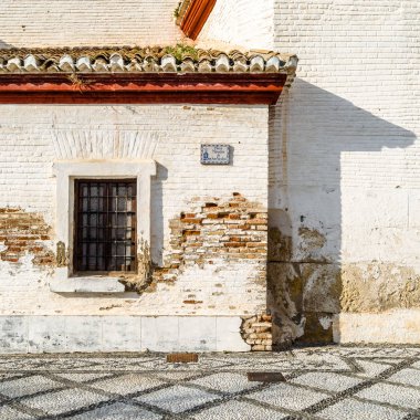 Granada, İspanya - 20 Şubat 2015: Güney Granada, Andalusia, İspanya mimari detay