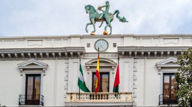 Granada, İspanya - 21 Şubat 2015: Cephe Granada, Andalusia, Güney İspanya'bina belediye binasının