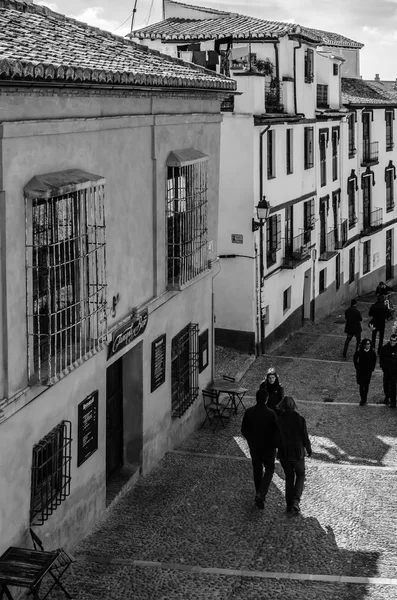 Granada Spain February 2015 Urban Scene View Street Granada Andalusia — Stock Photo, Image