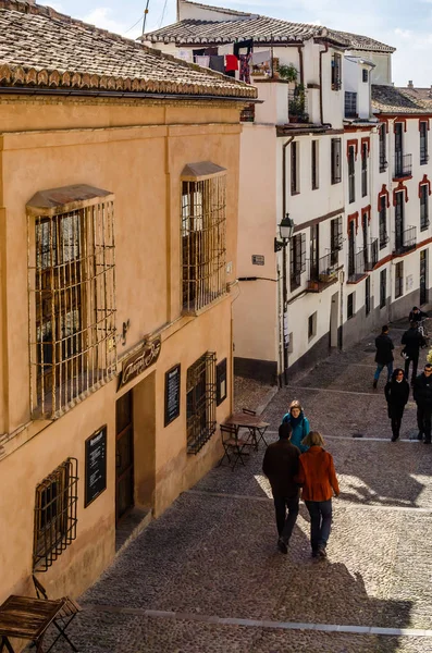 Гранада Іспанія Лютого 2015 Міські Сцени Перегляд Вулиці Гранаді Андалусия — стокове фото