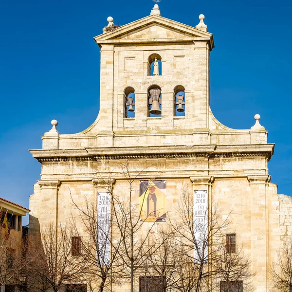 Palencia Spanyolország 2016 Március Homlokzat Templom Szent Héten Díszített Palencia — Stock Fotó