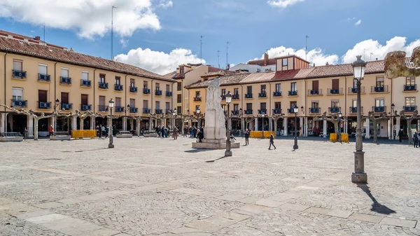 Palencia Spanje Maart 2016 Stedelijk Landschap Uitzicht Het Grote Plein — Stockfoto