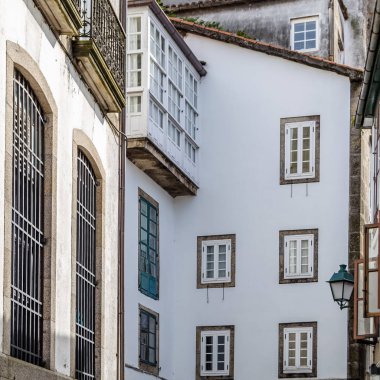Mimari ayrıntılı olarak Santiago de Compostela, Galiçya, İspanya