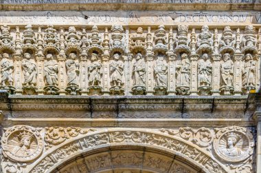 Mimari ayrıntılı olarak Santiago de Compostela, Galiçya, İspanya