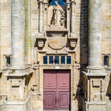 Mimari ayrıntılı olarak Santiago de Compostela, Galiçya, İspanya