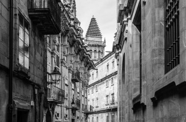 Santiago de Compostela, İspanya, siyah beyaz resim mimarisinde