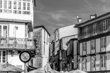 Santiago de Compostela, İspanya, siyah beyaz resim mimarisinde