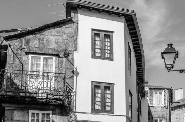 Santiago de Compostela, İspanya, siyah beyaz resim mimarisinde