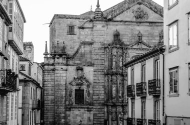 Santiago de Compostela, İspanya, siyah beyaz resim mimarisinde