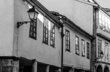 Santiago de Compostela, İspanya, siyah beyaz resim mimarisinde