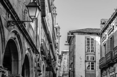Santiago de Compostela, İspanya, siyah beyaz resim mimarisinde