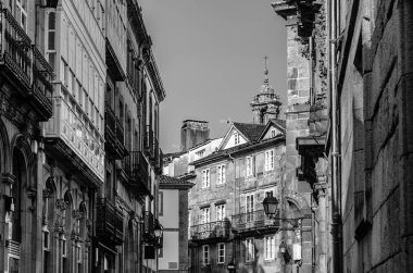 Santiago de Compostela, İspanya, siyah beyaz resim mimarisinde