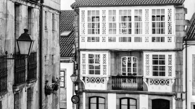 Santiago de Compostela, İspanya, siyah beyaz resim mimarisinde