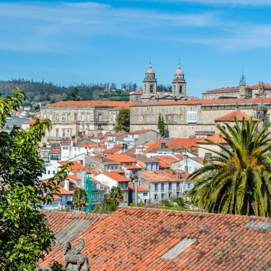 Kentsel peyzaj, Santiago de Compostela, Galiçya, İspanya görünümünü