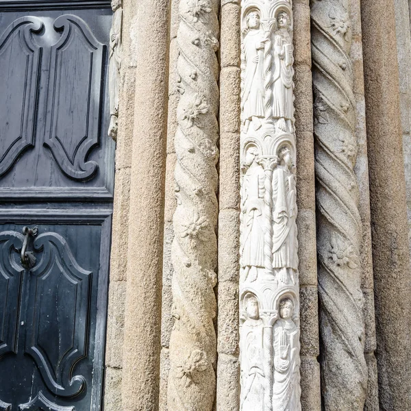 Architektonický Detail Fasáda Katedrály Santiago Compostela Španělsko — Stock fotografie