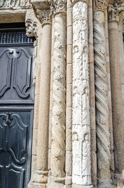 Architektonický Detail Fasáda Katedrály Santiago Compostela Španělsko — Stock fotografie