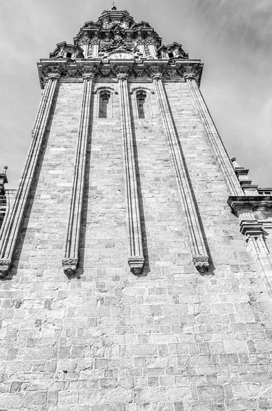 Religieuze Architectuur Kathedraal Van Santiago Compostela Bedevaart Plaats Spanje Zwart — Stockfoto