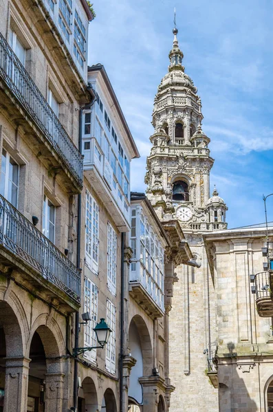 Θρησκευτική Αρχιτεκτονική Καθεδρικός Ναός Του Santiago Compostela Τόπος Προσκυνήματος Στην — Φωτογραφία Αρχείου