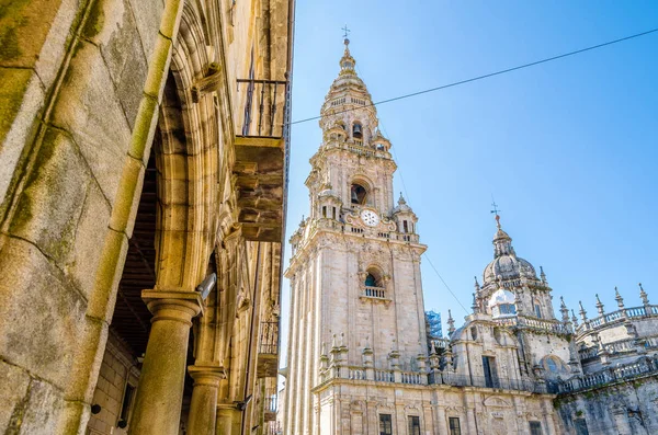 Religious architecture, cathedral of Santiago de Compostela, pilgrimage place in Spain