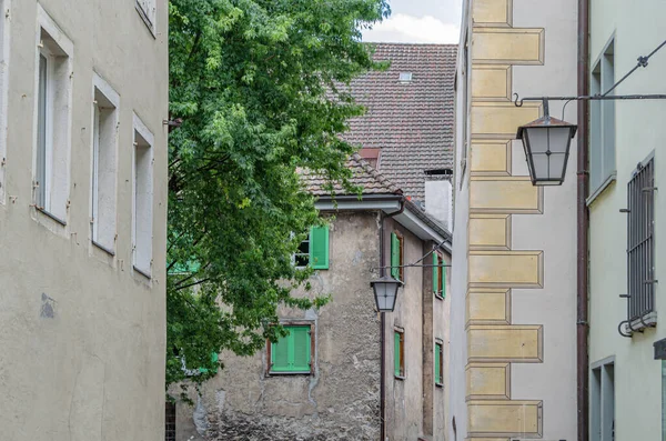 Avusturya 'nın batısındaki eski Feldkirch, Vorarlberg kasabasında mimarlık