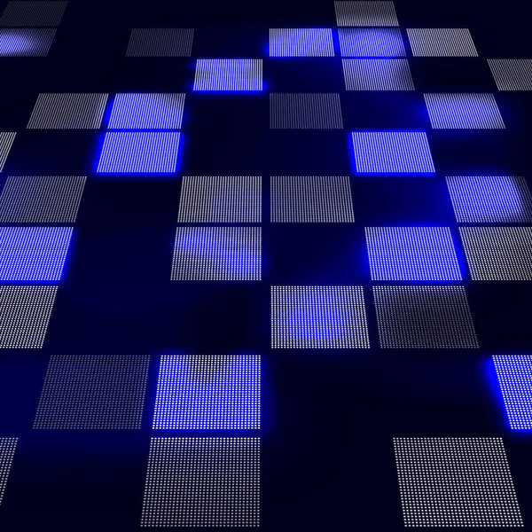 視点で抽象的なハイテク青い背景。未来のデジタル技術の背景。ベクトル図 — ストックベクタ