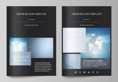 A4 formatında düzenlenebilir yerleşimini siyah renkli vektör çizim tasarım şablonları için broşür, dergi, broşür, kitapçık kapsar. Bilimsel tıbbi Dna araştırma. Bilim veya tıbbi kavramı.