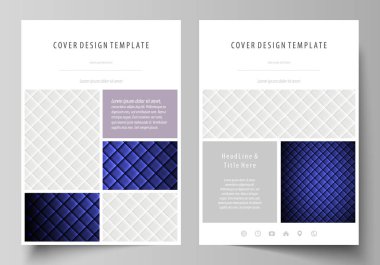 Broşür, el ilanı, rapor için iş şablonları. Kapak tasarım şablonu, soyut vektör düzen A4 boyutunda. Parlak kumaş, sakinleştirmek doku, beyaz ve mavi renk ipek, renkli vintage tarzı arka plan.