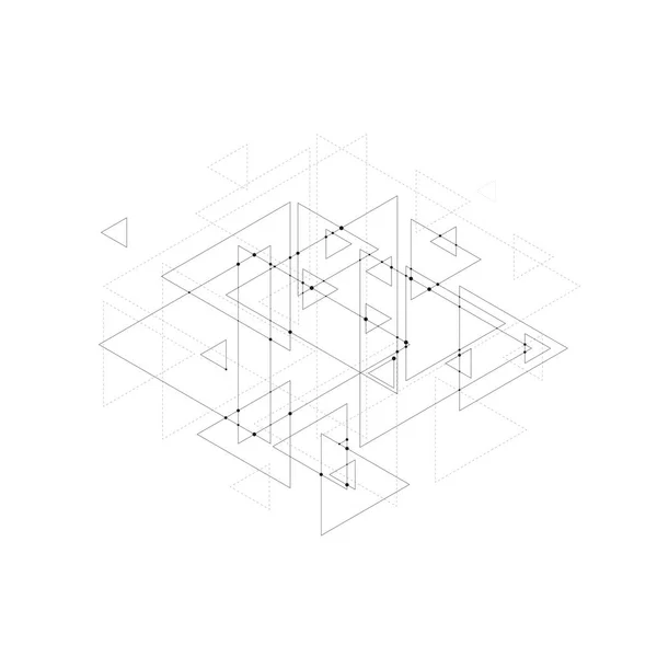 Fondo poligonal abstracto de vector poli bajo con triángulos, puntos de conexión y líneas. Estructura de conexión . — Archivo Imágenes Vectoriales