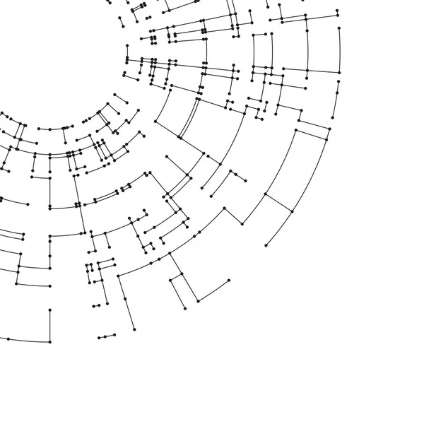 Conectando linhas e pontos no fundo branco. Conceito abstrato de design de conexão de rede. Tecnologia de design de fundo vetorial, abstração geométrica digital com linhas e pontos . — Vetor de Stock