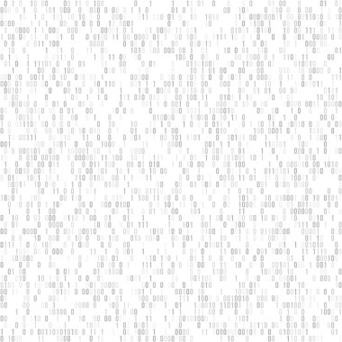 İkili kod vektör arka plan sayılarla bir ve sıfır. Sorunsuz kuvvetler. Kodlama veya hacker kavramı, dijital teknoloji arka plan. Vektör çizim.