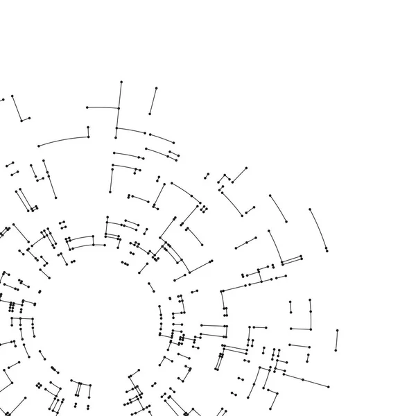 Conectando líneas y puntos sobre fondo blanco. Concepto abstracto de diseño de conexión de red. Diseño tecnológico vector fondo, abstracción geométrica digital con líneas y puntos . — Archivo Imágenes Vectoriales