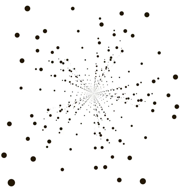 Геометрический векторный фон с помощью Star Warp или Hyperspace. Абстрактный монохромный след. Векторная иллюстрация . — стоковый вектор