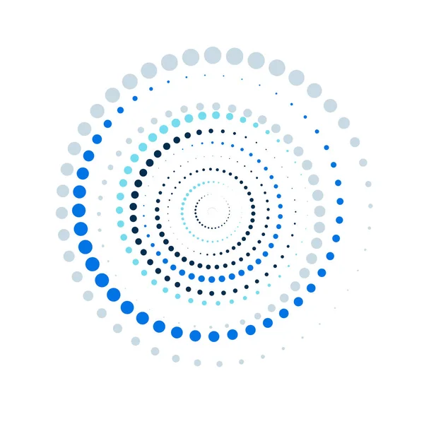 Fondo abstracto de color azul brillante en estilo minimalista hecho de círculos coloridos. Concepto de negocio para la decoración de portada de folleto, folleto o informe . — Archivo Imágenes Vectoriales