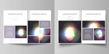 İş şablonları için BI kat broşür, dergi, broşür, kitapçık, rapor. Kapak şablonu, soyut vektör düzen A4 boyutunda. Retro tarzı, mistik bilim kurgu arka plan. Fütüristik modaya uygun bir tasarım.
