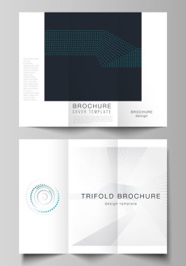 Düzenlenebilir düzenleri en az vektör Illustration. Modern yaratıcı yapılan noktalar, daire basit geometrik arka plan tasarım şablonları panelli broşür veya el ilanı için kapakları.