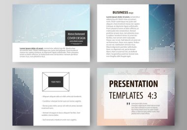 Sunma kaymak düzenlenebilir yerleşimini minimalist tasarlamak vektör çizim tasarım iş şablonları. Molekül yapısı. Bilim, teknoloji kavramı. Köşeli tasarım.