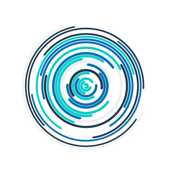 Heldere blauwe kleur abstracte achtergrond in minimalistische stijl, gemaakt van kleurrijke cirkels. Businessconcept voor dekking decoratie van brochure, flyer of rapport. — Stockvector