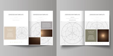 İş şablonları için BI broşür, dergi, broşür, kitapçık ya da faaliyet raporu katlayın. Kapak tasarım şablonu, soyut vektör düzen A4 boyutunda. Simya Tema. Fractal sanat arka plan. Kutsal geometri.