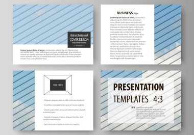 İş şablonları sunma kaymak için kümesi. Düz tasarım kolay düzenlenebilir vektör düzenler. Mavi renkli üçgenler ve renkli polygones. Soyut poligonal stili arka plan.
